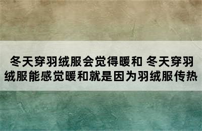 冬天穿羽绒服会觉得暖和 冬天穿羽绒服能感觉暖和就是因为羽绒服传热